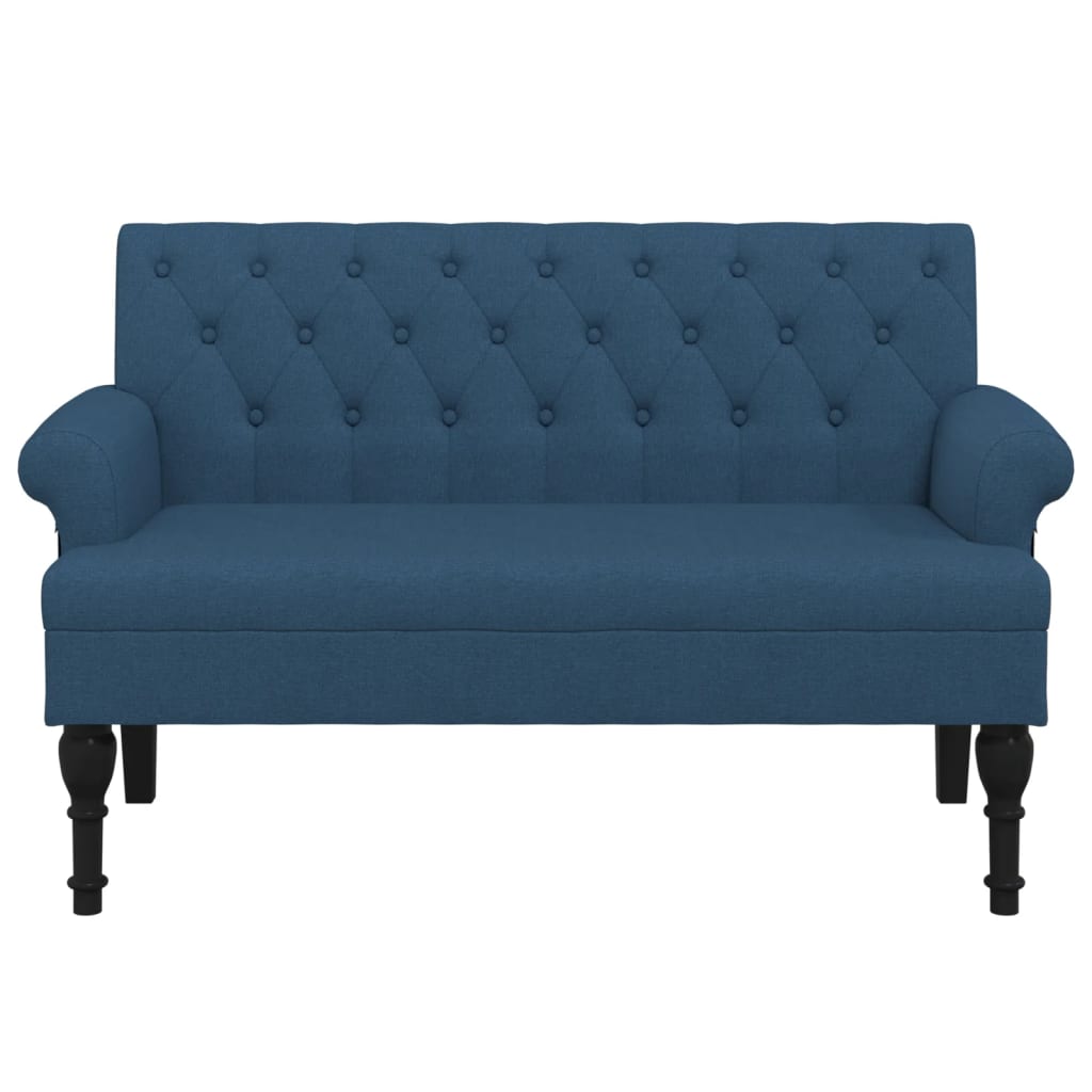 vidaXL Παγκάκι με Πλάτη Μπλε 120 x 62 x 75,5 εκ. Υφασμάτινο