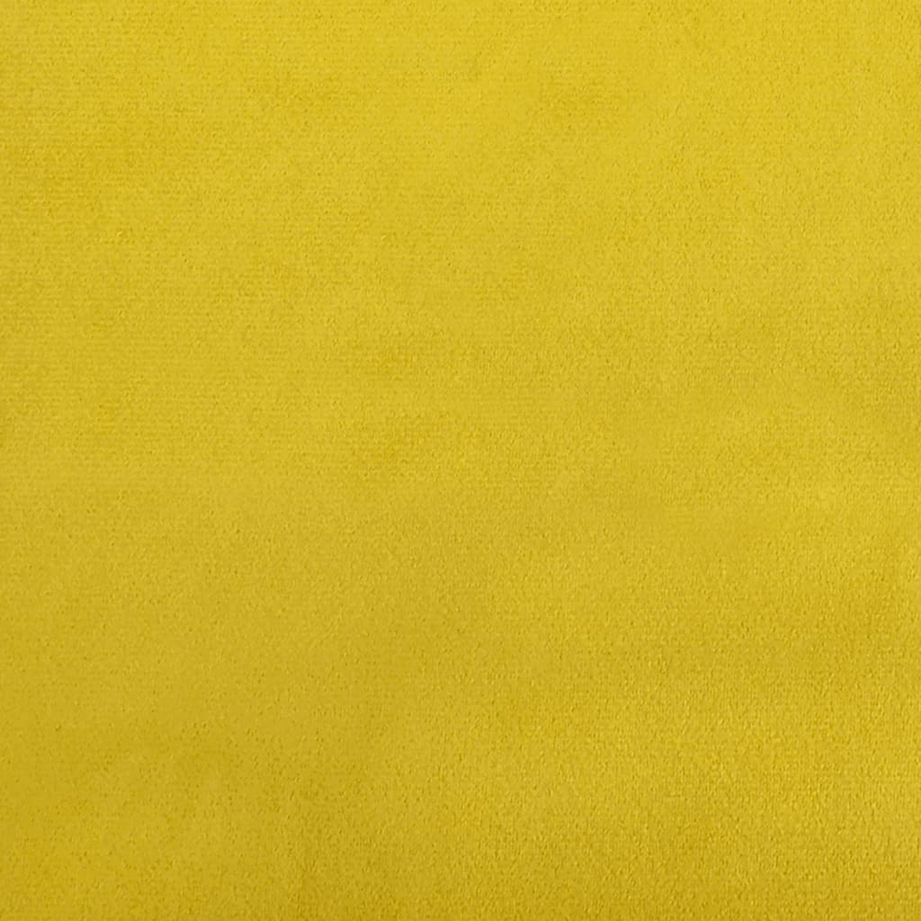 vidaXL Παγκάκι με Πλάτη Κίτρινο 119,5x64,5x75 εκ. Βελούδινο