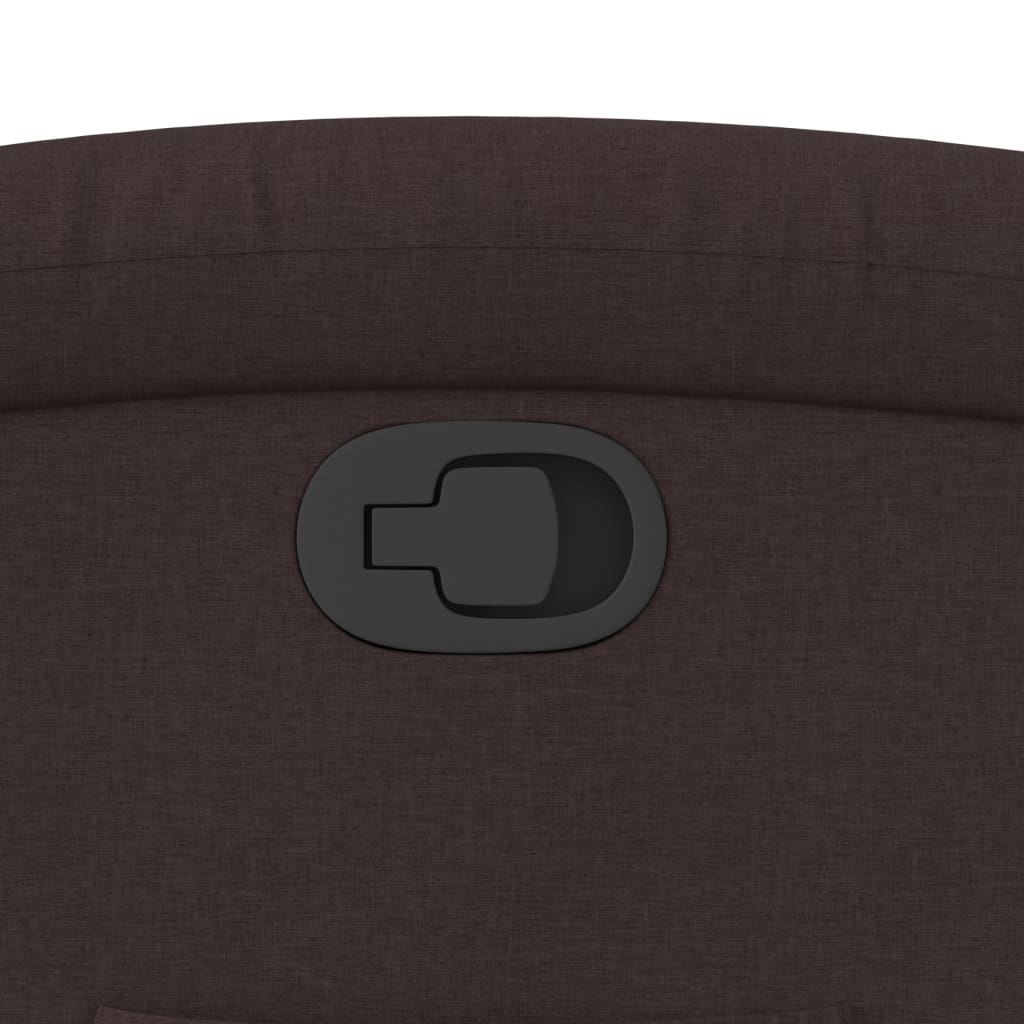 vidaXL Πολυθρόνα Ανακλινόμενη Σκούρο Καφέ Υφασμάτινη