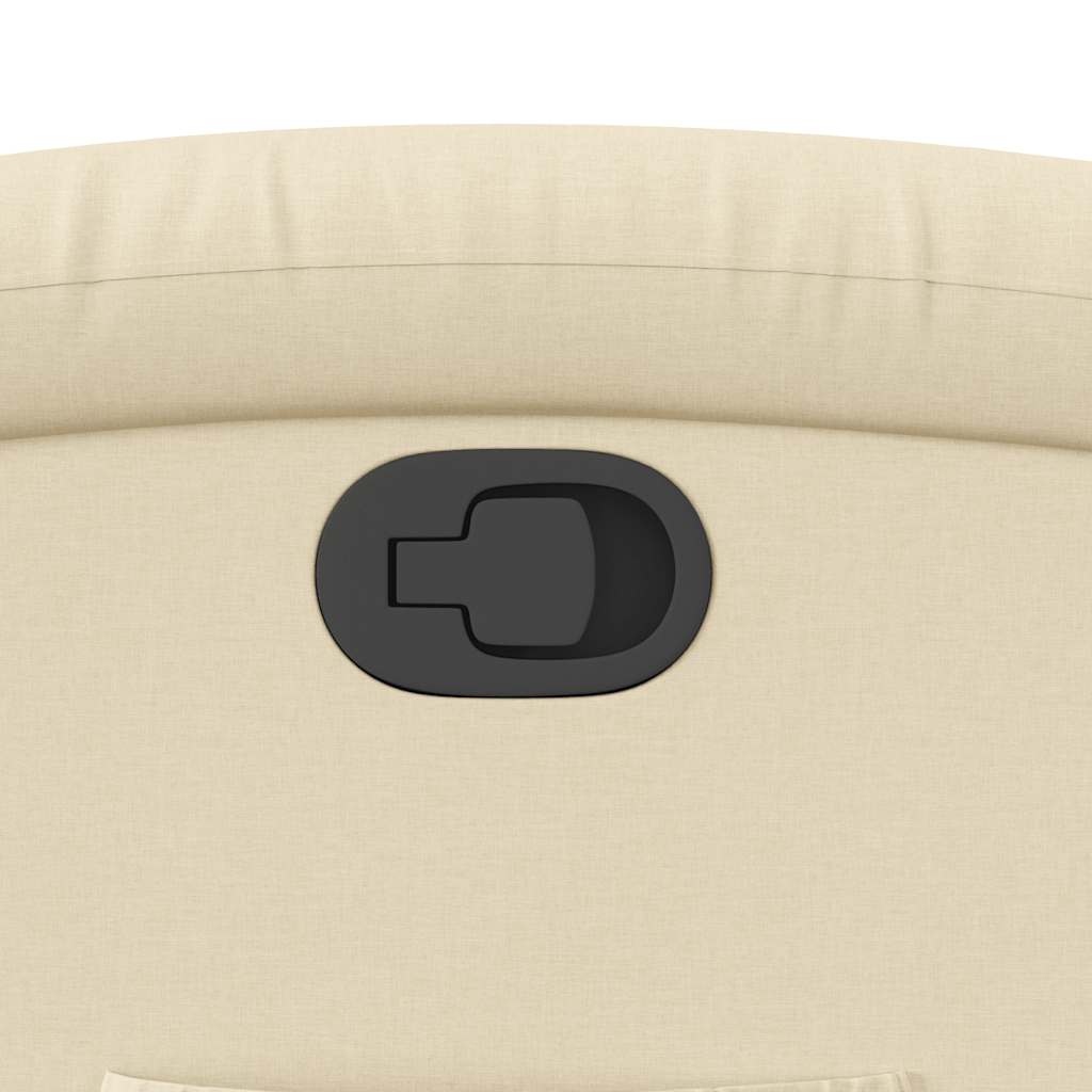 vidaXL Πολυθρόνα Ανακλινόμενη Κρεμ Υφασμάτινη