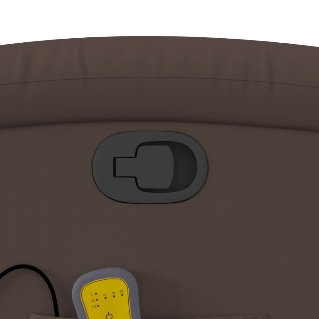 vidaXL Πολυθρόνα Μασάζ Ανακλινόμενη Καφέ από Συνθετικό Δέρμα