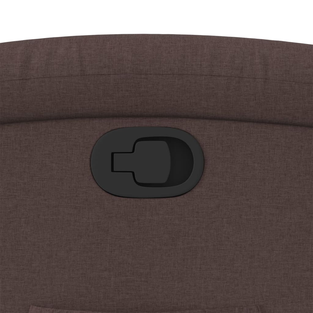 vidaXL Πολυθρόνα Ανακλινόμενη Σκούρο Καφέ Υφασμάτινη