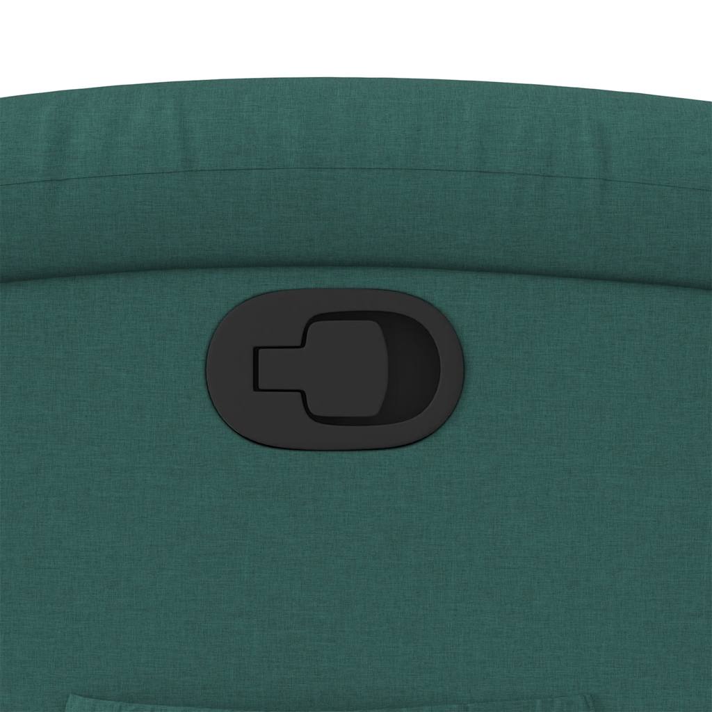 vidaXL Πολυθρόνα Ανακλινόμενη Σκούρο Πράσινο Υφασμάτινη