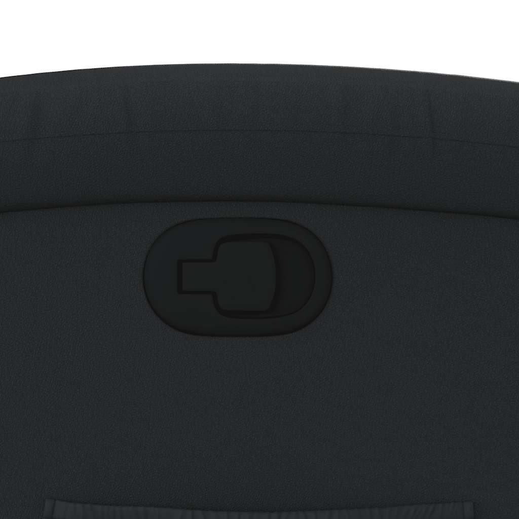 vidaXL Πολυθρόνα με Ανακλινόμενη Πτυσσόμενη Πόρτα Μαύρη από Γνήσιο Δέρμα