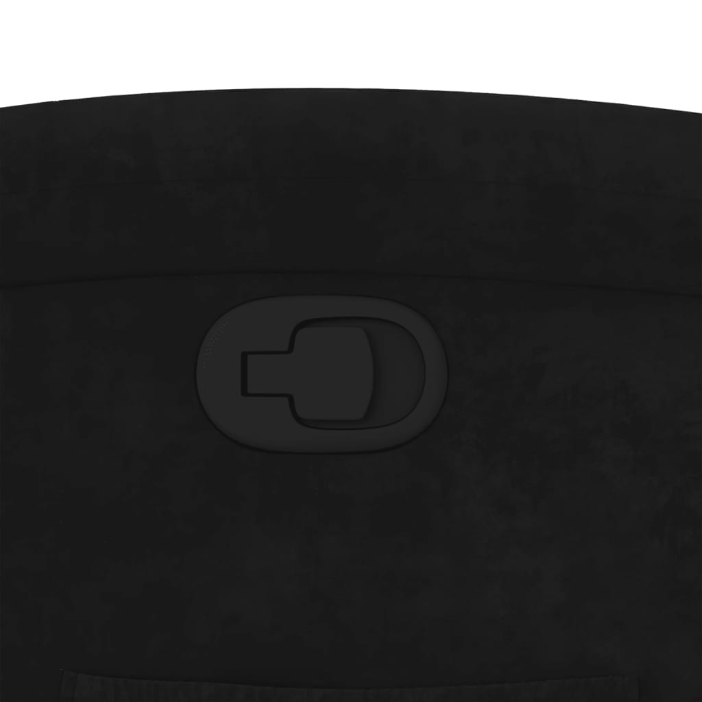 vidaXL Καρέκλα Γραφείου Ανακλινόμενη Μαύρη Βελούδινη