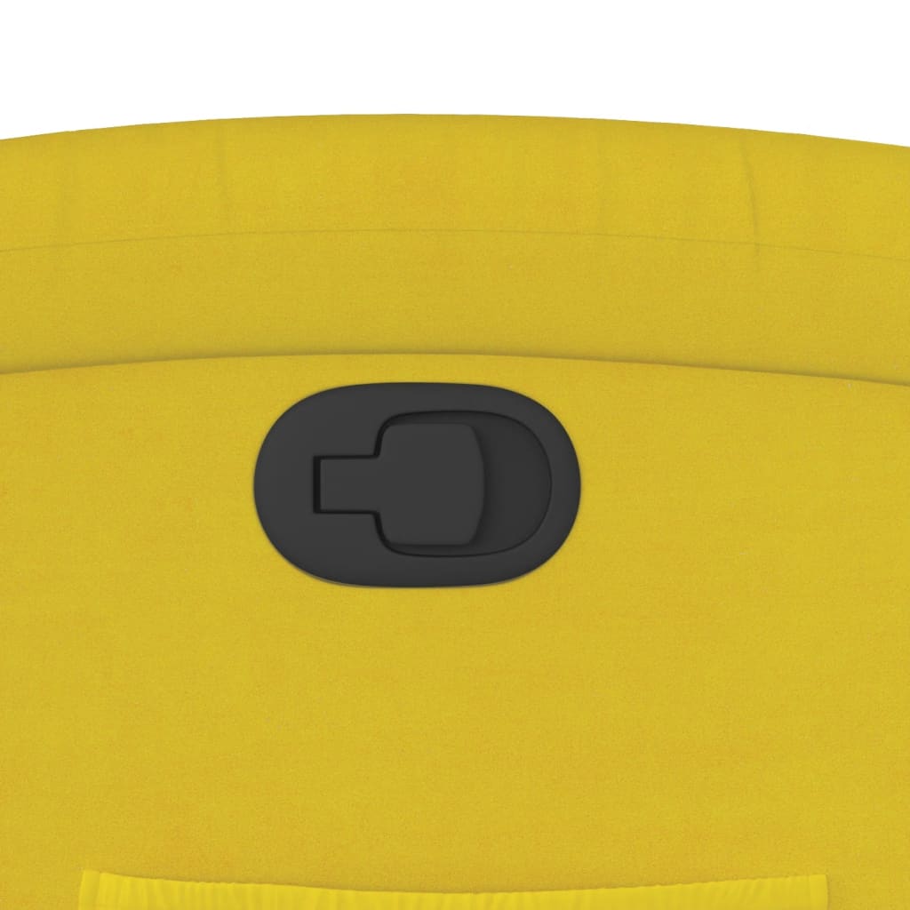 vidaXL Πολυθρόνα Ανακλινόμενη με Ανύψωση Κίτρινη Βελούδινη