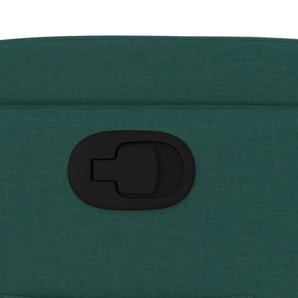 vidaXL Πολυθρόνα Ανακλινόμενη Σκούρο Πράσινο Υφασμάτινη