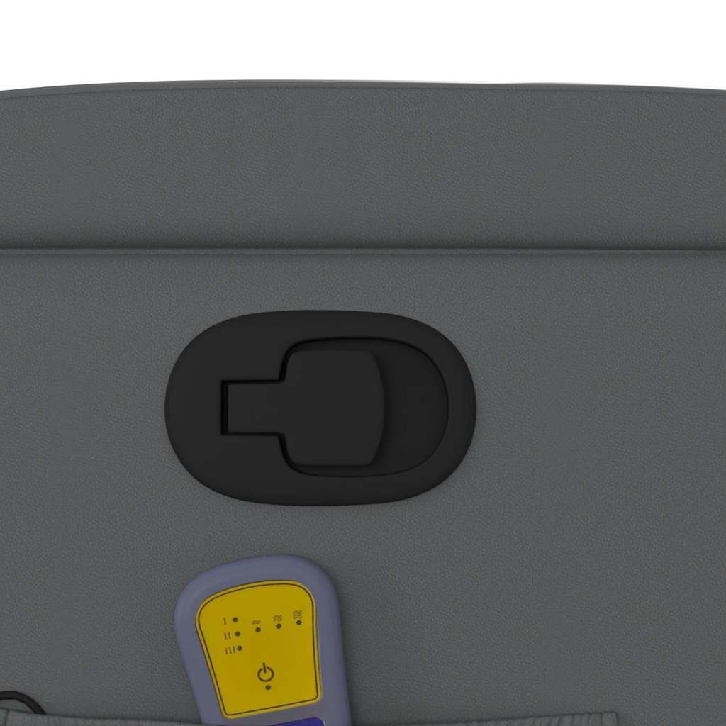 vidaXL Πολυθρόνα Μασάζ Ανακλινόμενη Γκρι από Συνθετικό Δέρμα