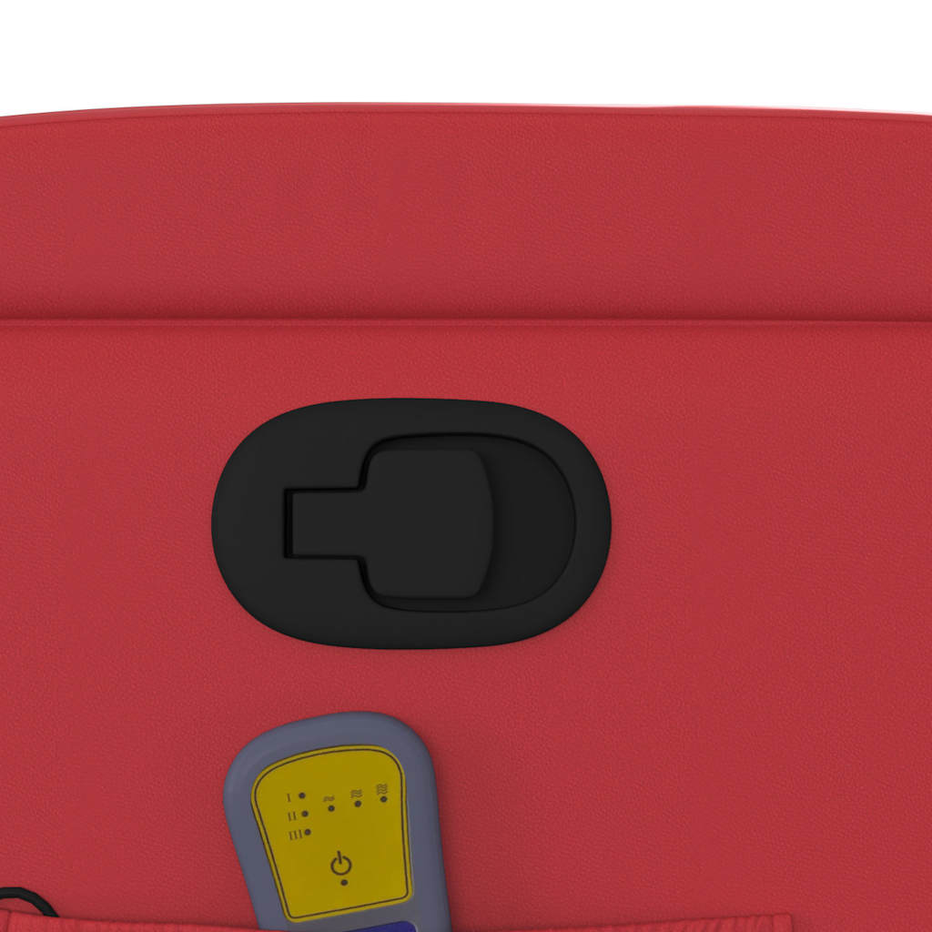 vidaXL Πολυθρόνα Μασάζ Ανακλινόμενη Κόκκινη από Συνθετικό Δέρμα