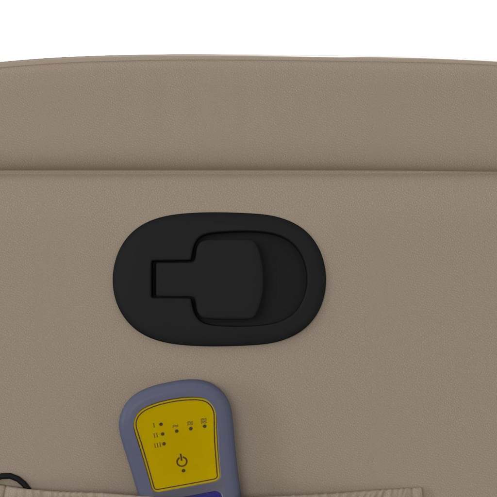 vidaXL Πολυθρόνα Μασάζ Ανακλινόμενη Καπουτσίνο από Συνθετικό Δέρμα