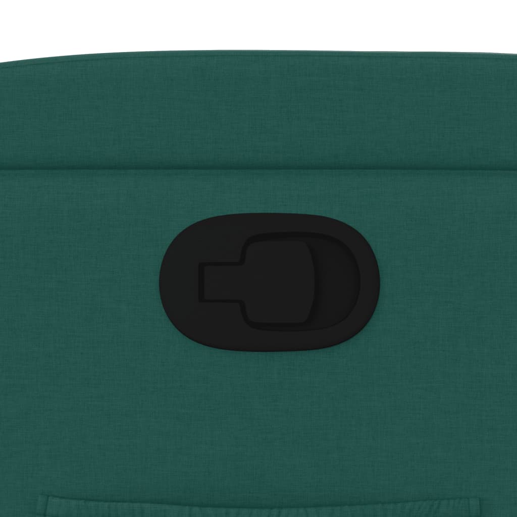 vidaXL Πολυθρόνα Ανακλινόμενη Σκούρο Πράσινο Υφασμάτινη