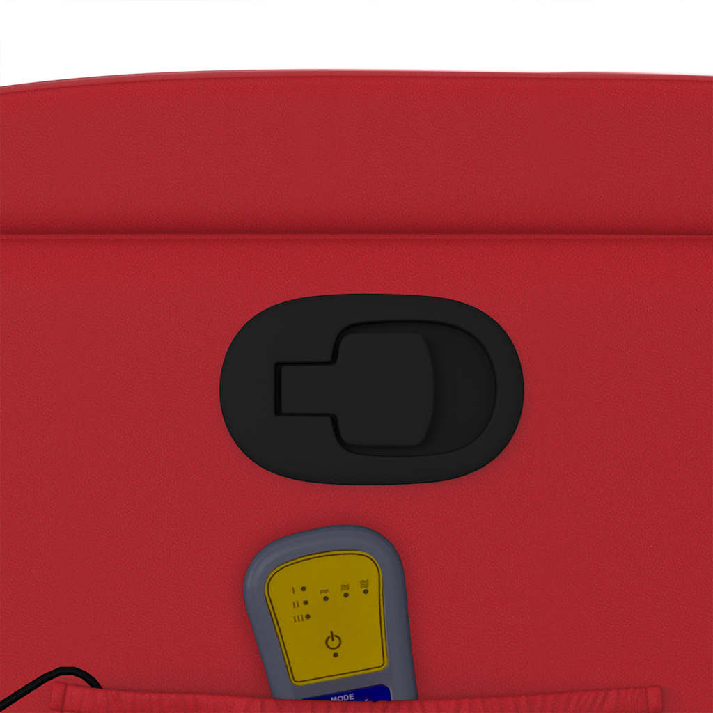 vidaXL Πολυθρόνα Μασάζ Ανακλινόμενη Κόκκινη από Συνθετικό Δέρμα