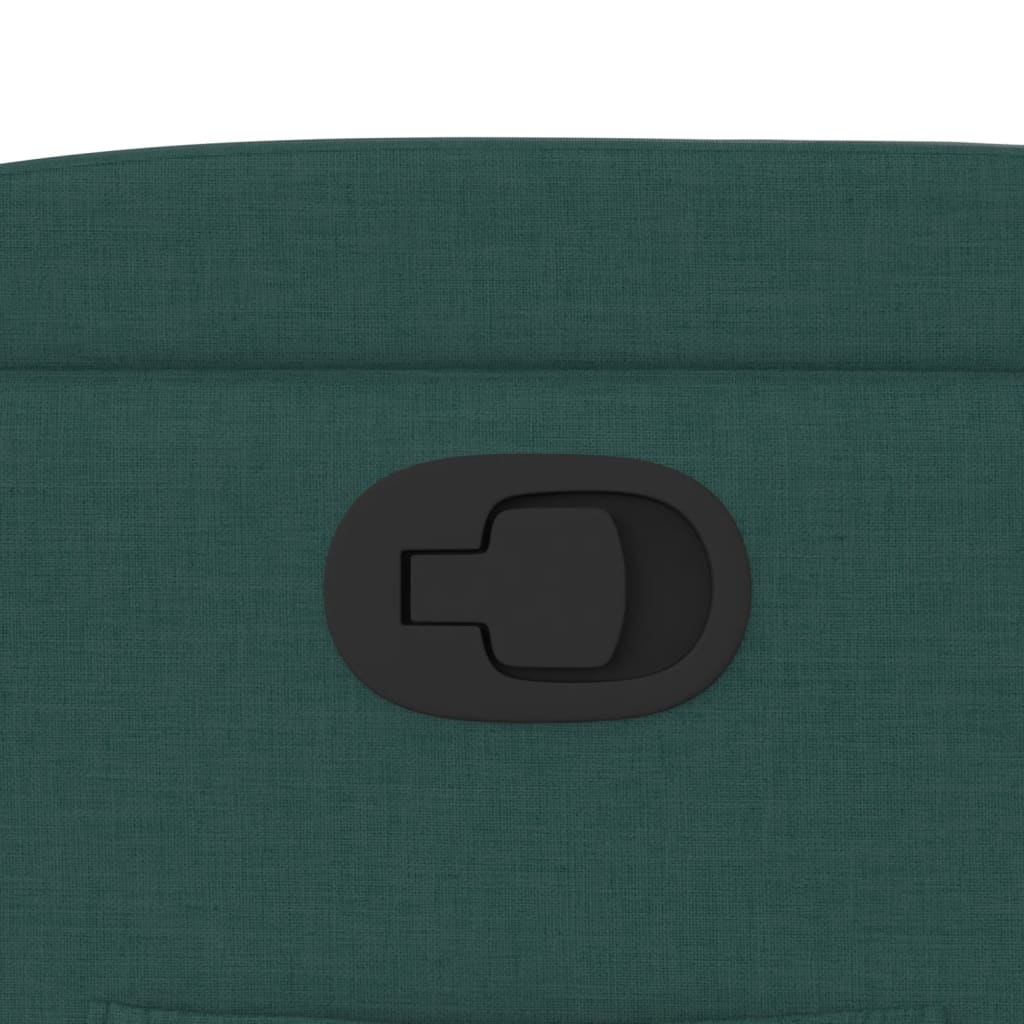 vidaXL Πολυθρόνα Ανακλινόμενη Σκούρο Πράσινο Υφασμάτινη