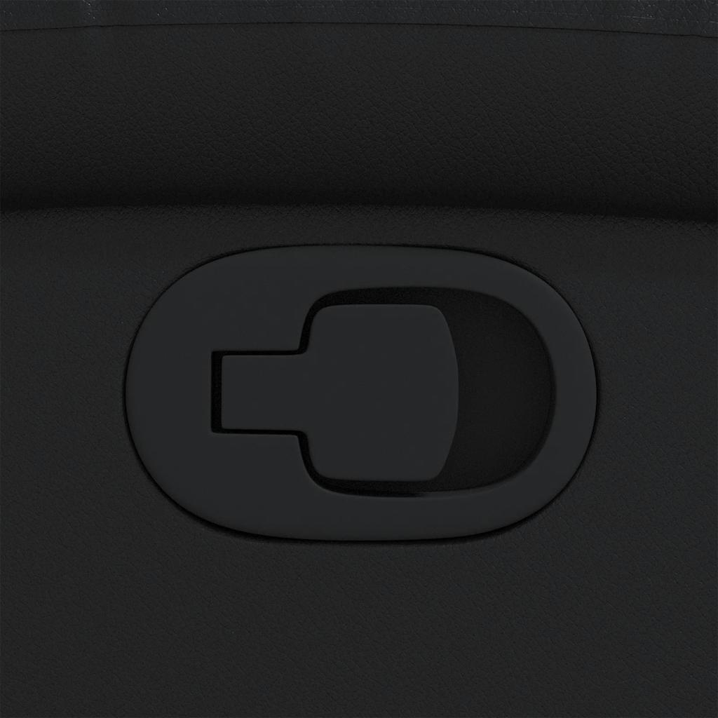 vidaXL Πολυθρόνα με Ανακλινόμενη Πόρτα Μαύρη από Συνθετικό Δέρμα