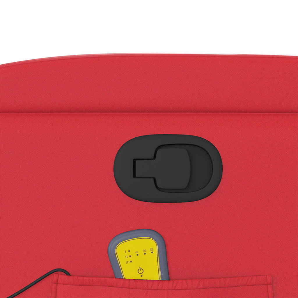 vidaXL Πολυθρόνα Μασάζ Ανακλινόμενη Κόκκινη από Συνθετικό Δέρμα