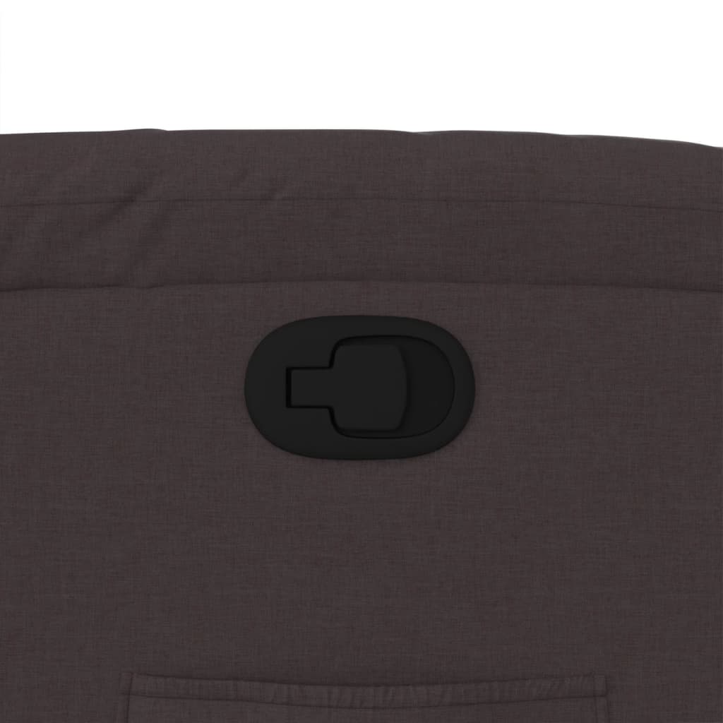 vidaXL Πολυθρόνα Ανακλινόμενη Σκούρο Καφέ Υφασμάτινη