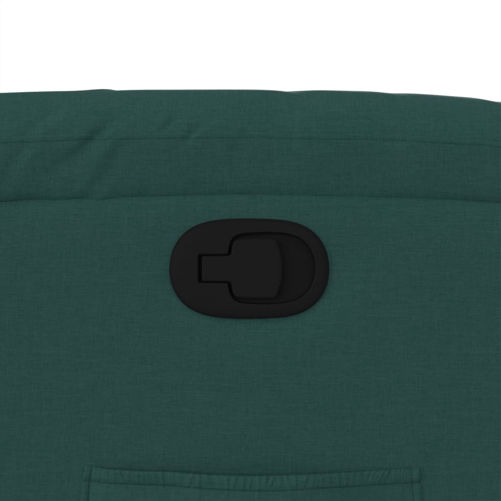 vidaXL Πολυθρόνα Ανακλινόμενη Σκούρο Πράσινο Υφασμάτινη