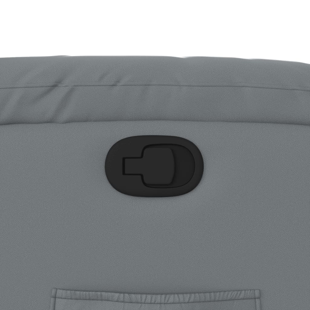 vidaXL Πολυθρόνα Ανακλινόμενη Γκρι από Συνθετικό Δέρμα