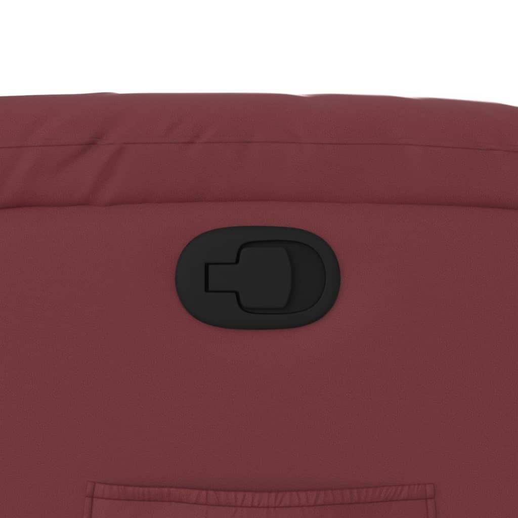 vidaXL Πολυθρόνα Ανακλινόμενη Μπορντό από Συνθετικό Δέρμα