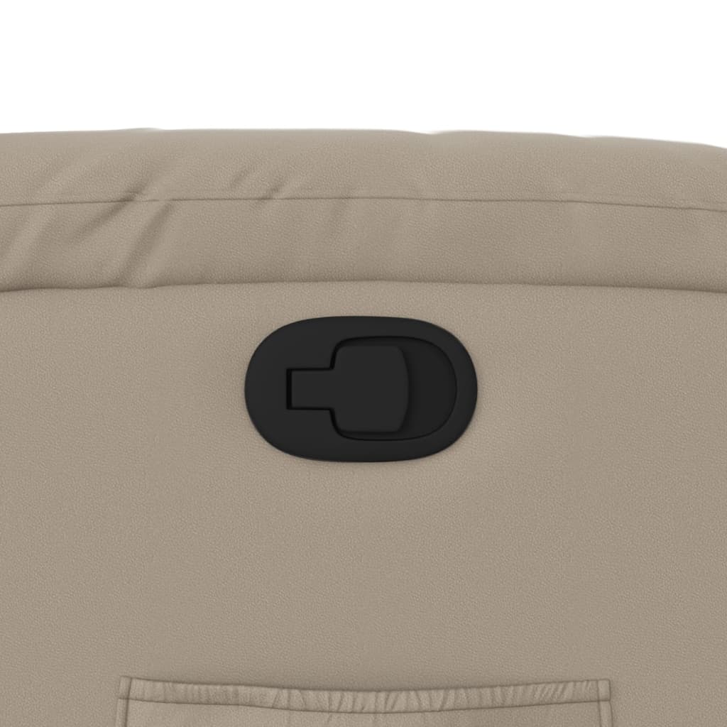 vidaXL Πολυθρόνα Ανακλινόμενη Καπουτσίνο από Συνθετικό Δέρμα