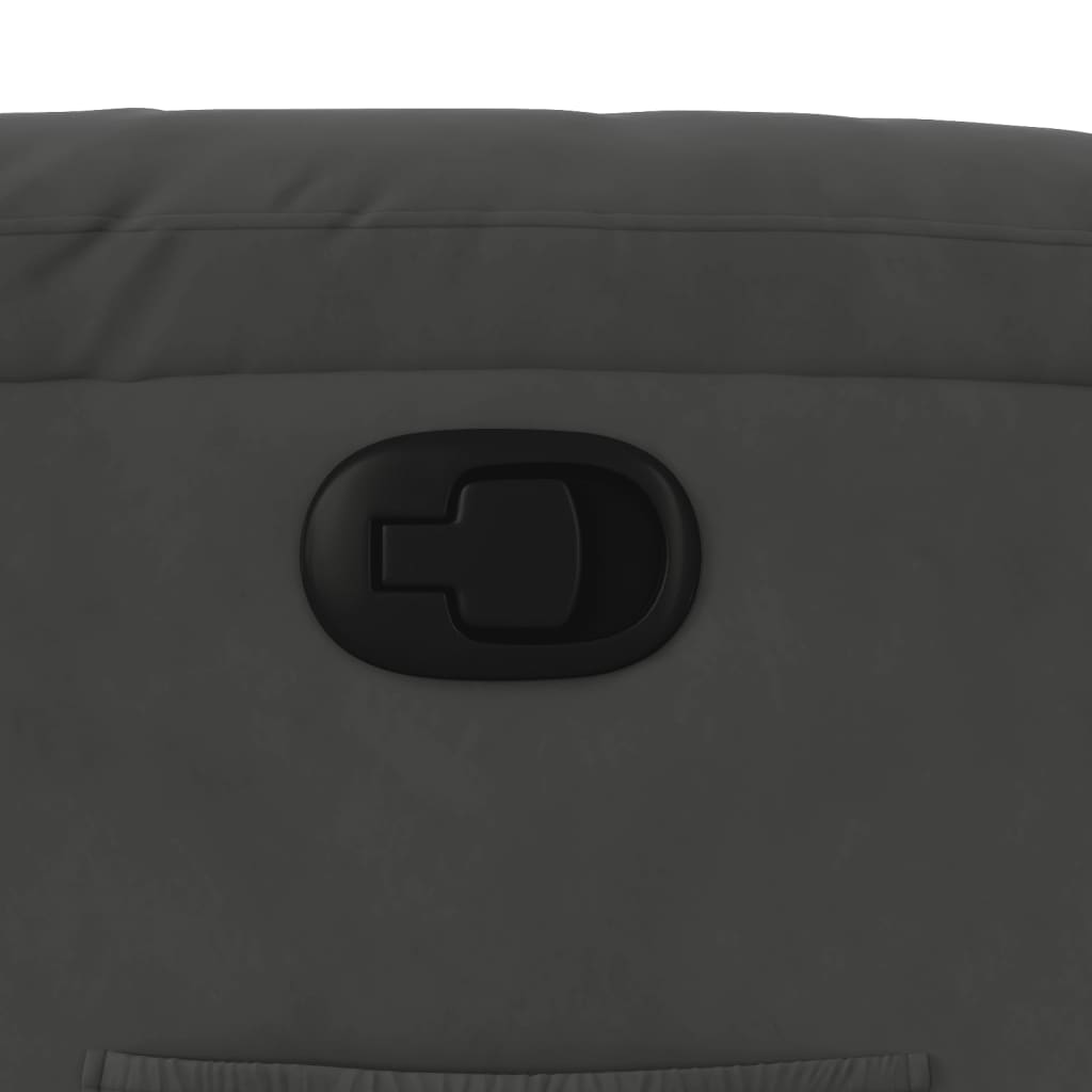 vidaXL Πολυθρόνα Ανακλινόμενη Σκούρο Γκρι από Ύφασμα Μικροϊνών