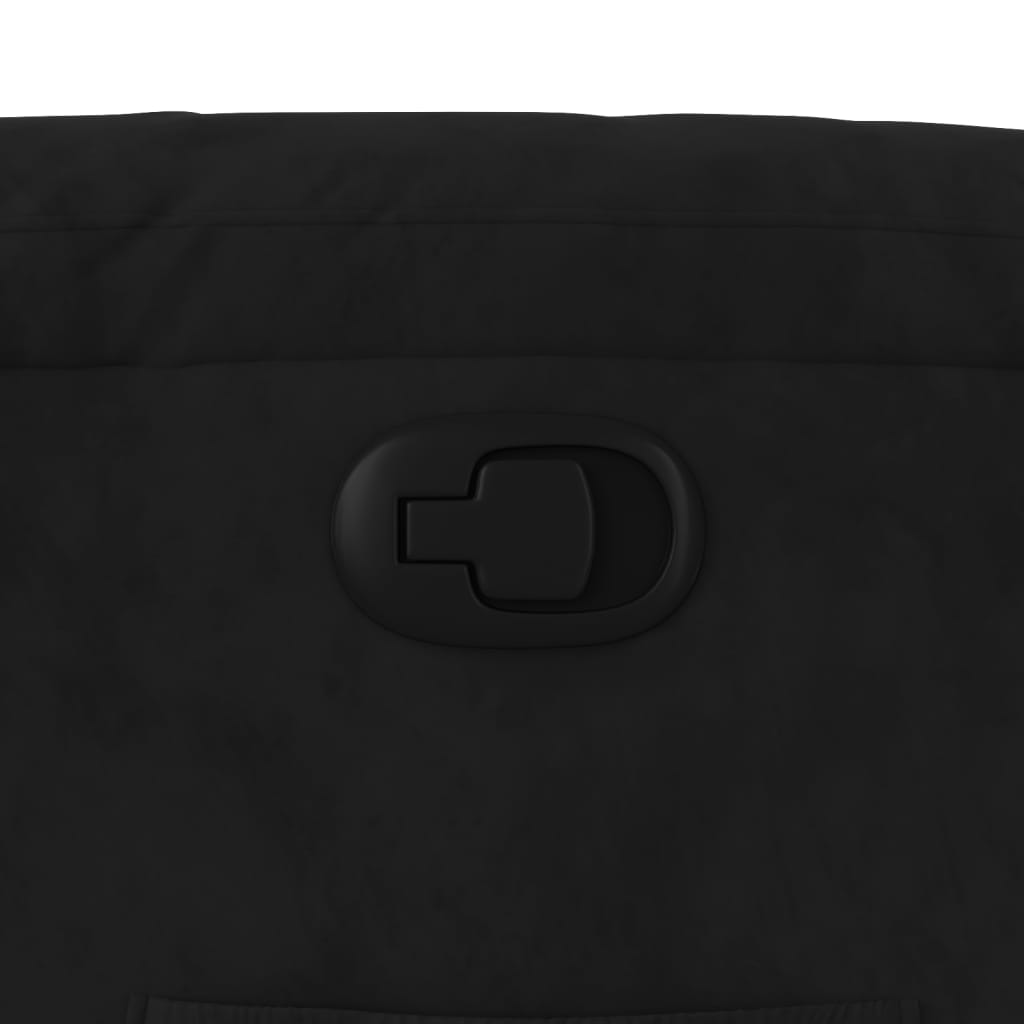 vidaXL Πολυθρόνα Ανακλινόμενη Μαύρη από Ύφασμα Μικροϊνών