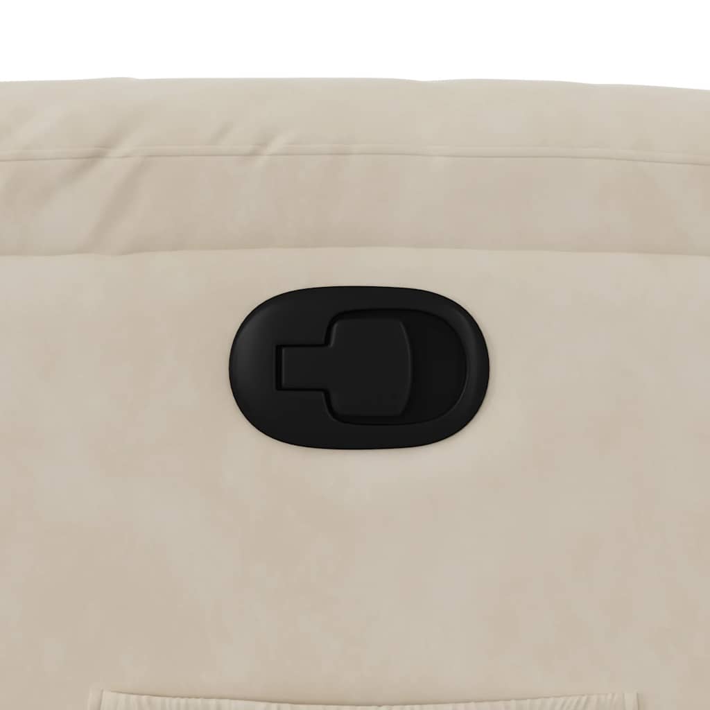 vidaXL Πολυθρόνα Ανακλινόμενη Μπεζ Ύφασμα Μικροϊνών