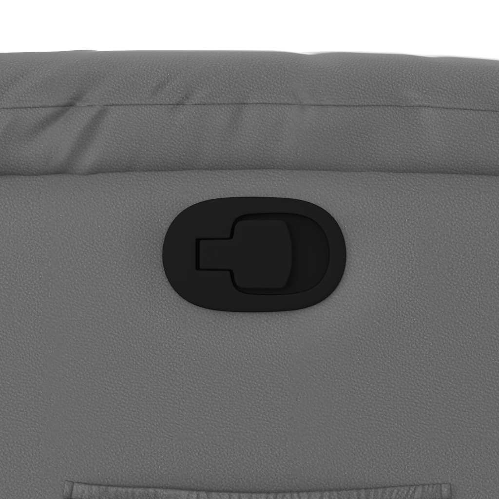 vidaXL Πολυθρόνα Ανακλινόμενη Γκρι από Συνθετικό Δέρμα