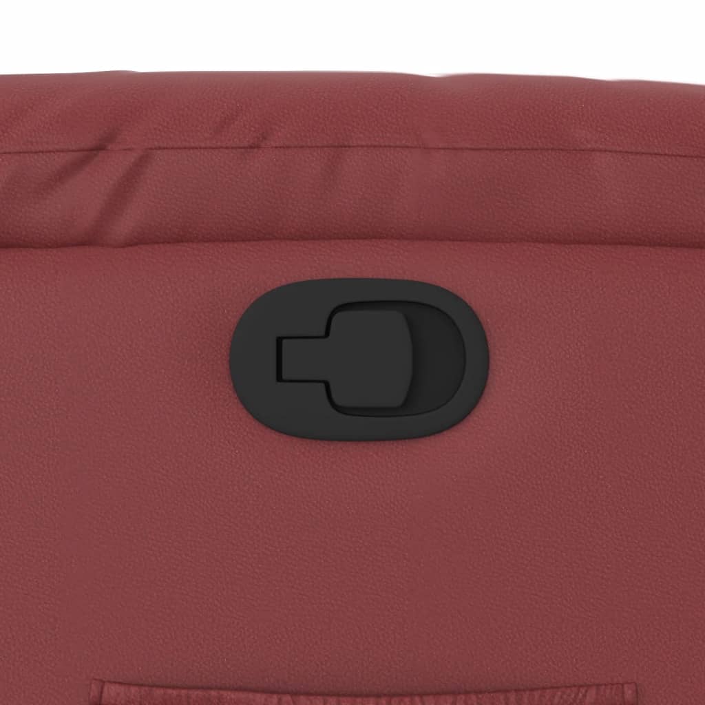 vidaXL Πολυθρόνα Ανακλινόμενη Μπορντό από Συνθετικό Δέρμα