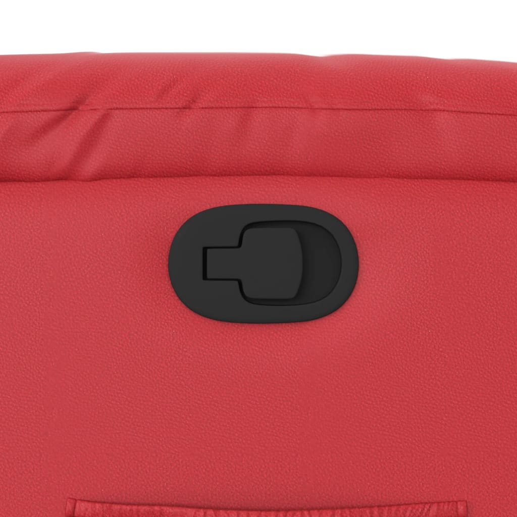 vidaXL Πολυθρόνα Ανακλινόμενη Κόκκινη από Συνθετικό Δέρμα