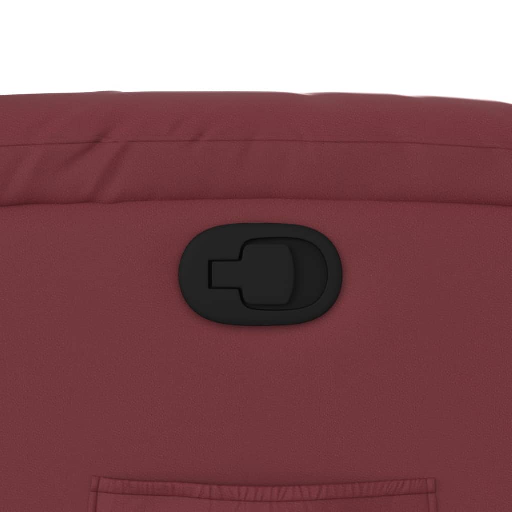 vidaXL Πολυθρόνα Ανακλινόμενη Μπορντό από Συνθετικό Δέρμα