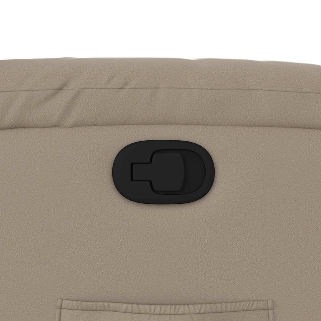 vidaXL Πολυθρόνα Ανακλινόμενη Καπουτσίνο από Συνθετικό Δέρμα