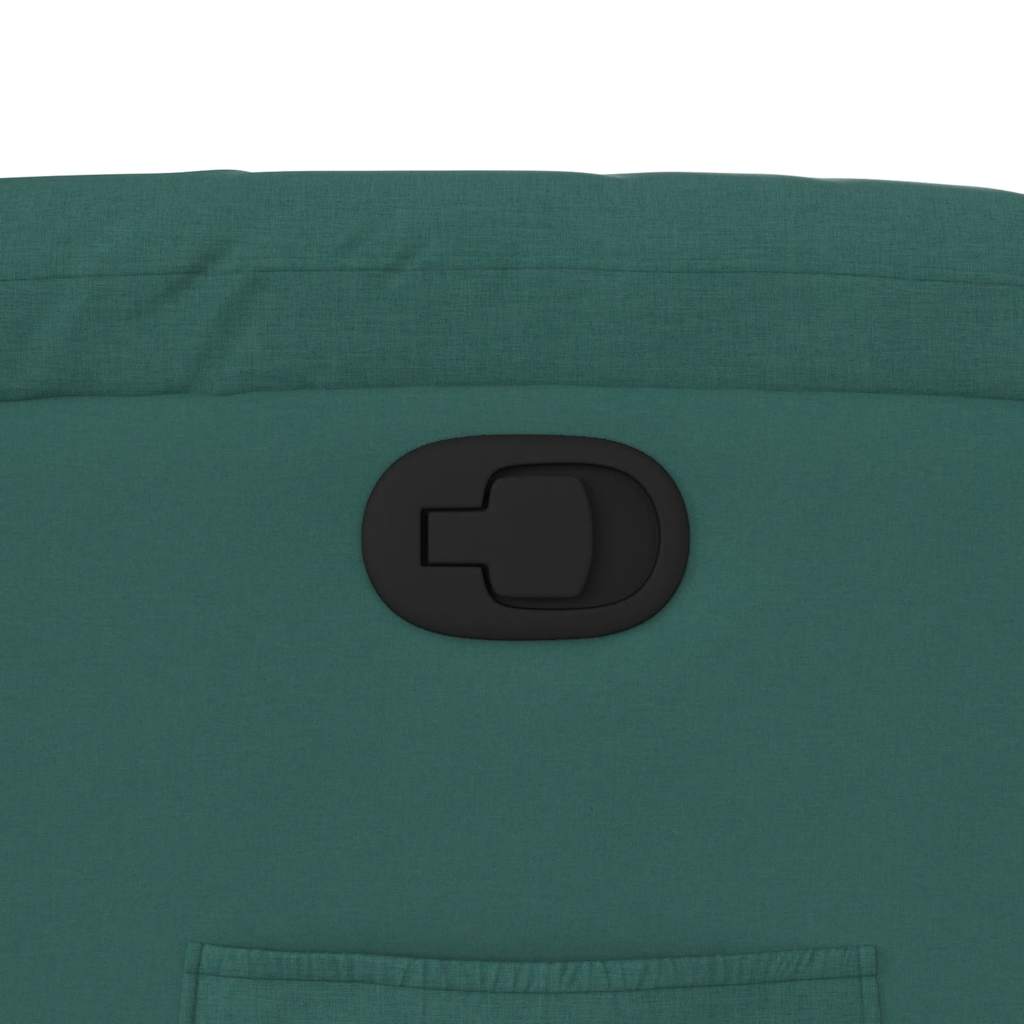 vidaXL Πολυθρόνα Ανακλινόμενη Σκούρο Πράσινο Υφασμάτινη