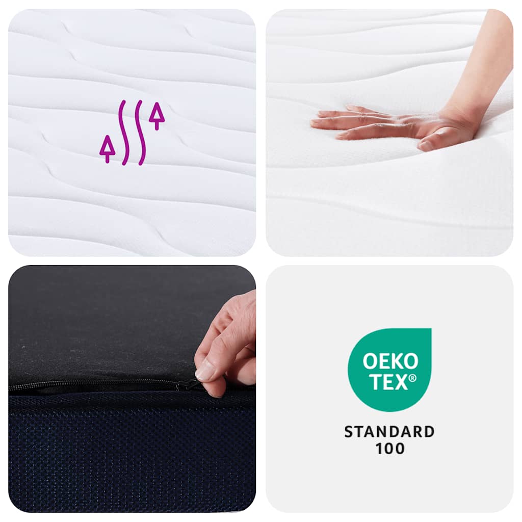 vidaXL Στρώμα με Pocket Springs Μεσαία Σκληρότητα 200 x 200 εκ.
