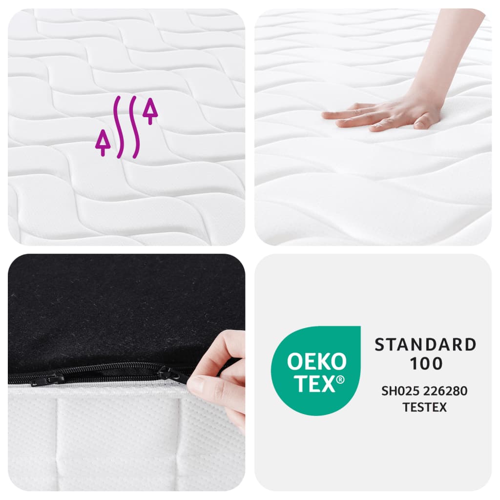 vidaXL Στρώμα με Pocket Springs Μεσαία Σκληρότητα 100x200 εκ.