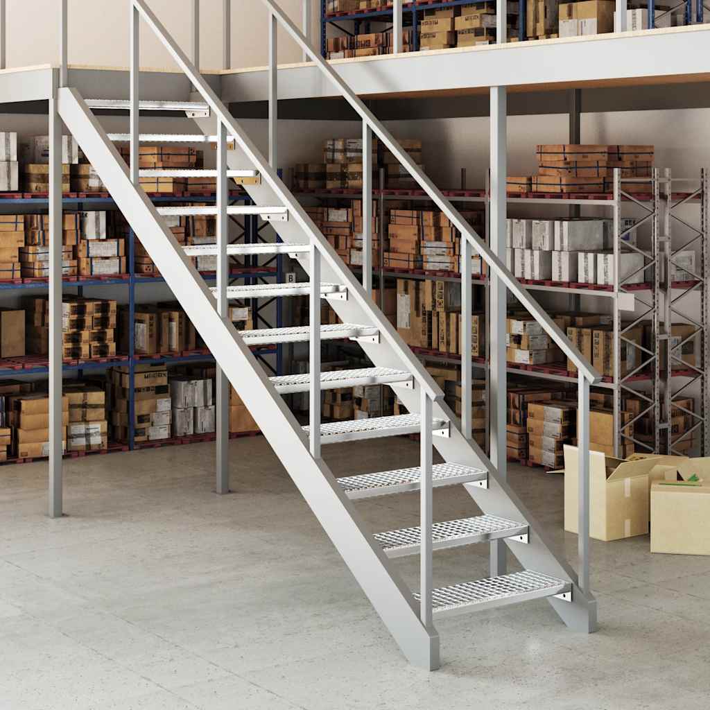 vidaXL Σκαλοπάτια από Σχάρα 70 x 24 x 7 εκ. από Γαλβανισμένο Χάλυβα