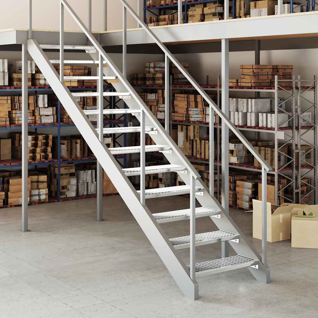 vidaXL Σκαλοπάτια από Σχάρα 70 x 24 x 7 εκ. από Γαλβανισμένο Χάλυβα