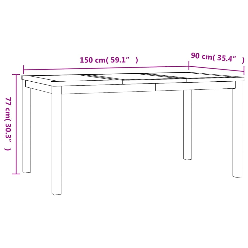 vidaXL Σετ Τραπεζαρίας Κήπου 7 Τεμαχίων από Μασίφ Ξύλο Teak