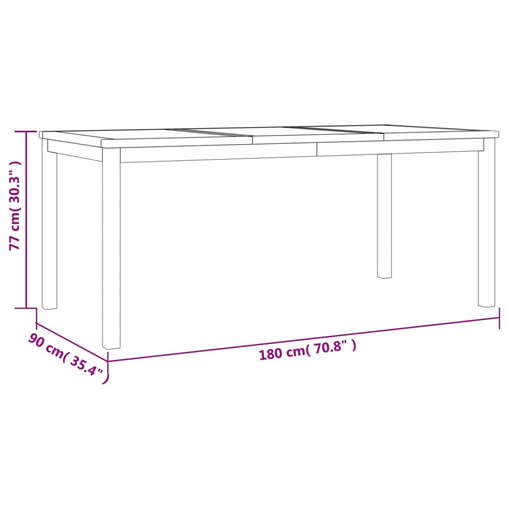 vidaXL Σετ Τραπεζαρίας Κήπου 5 Τεμαχίων από Μασίφ Ξύλο Teak