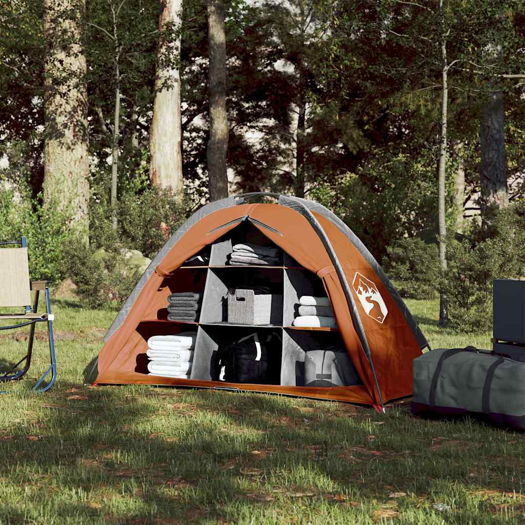 vidaXL Σκηνή Αποθηκευτική 9 Τμήματα Αδιάβροχη Γκρι/Πορτοκαλί