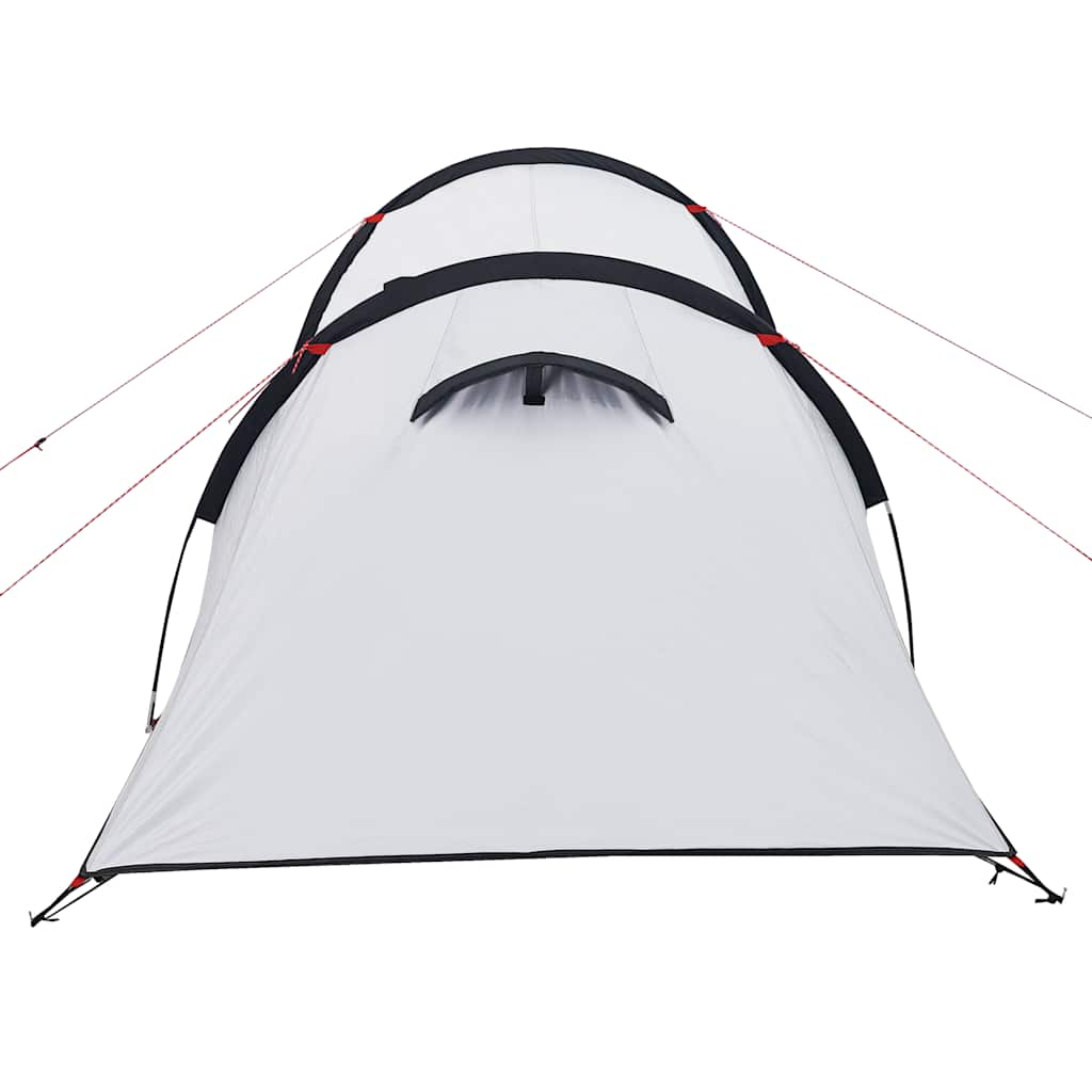 vidaXL Σκηνή Κάμπινγκ Τούνελ 2 Ατόμων Διάβροχη Λευκή Ύφασμα Συσκότισης