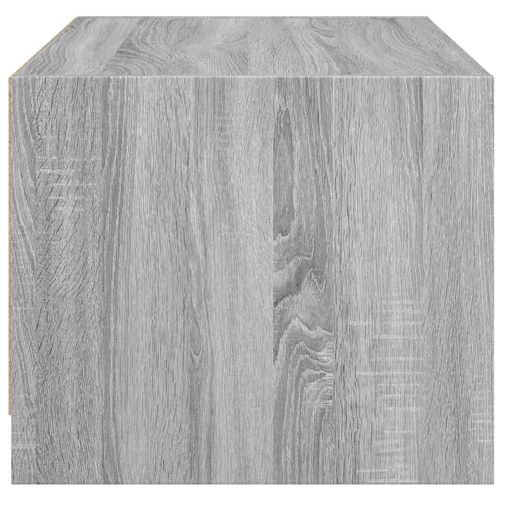 vidaXL Τραπεζάκι Σαλονιού Sonoma Γκρι 68x50x42 εκ. με Γυάλινες Πόρτες