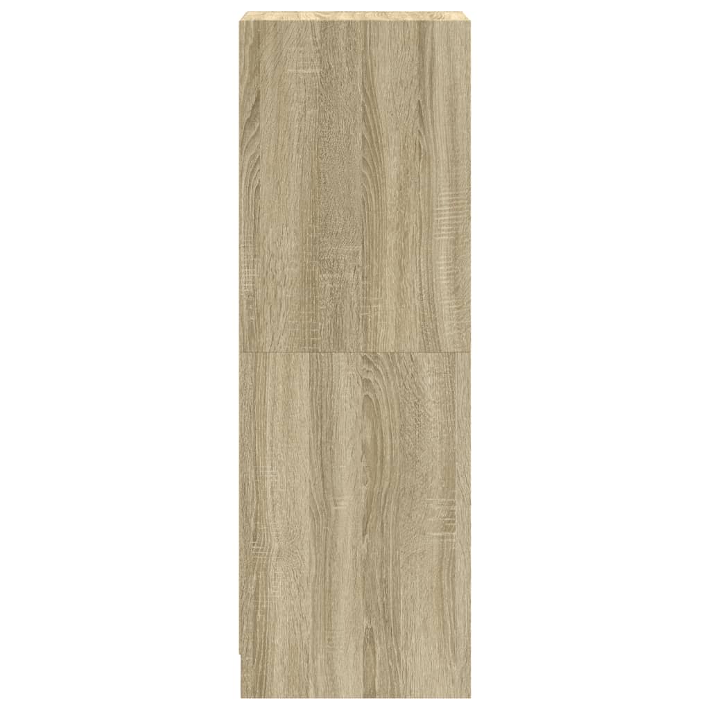 vidaXL Ντουλάπι Sonoma Δρυς 35 x 37 x 109 εκ. με Γυάλινες Πόρτες