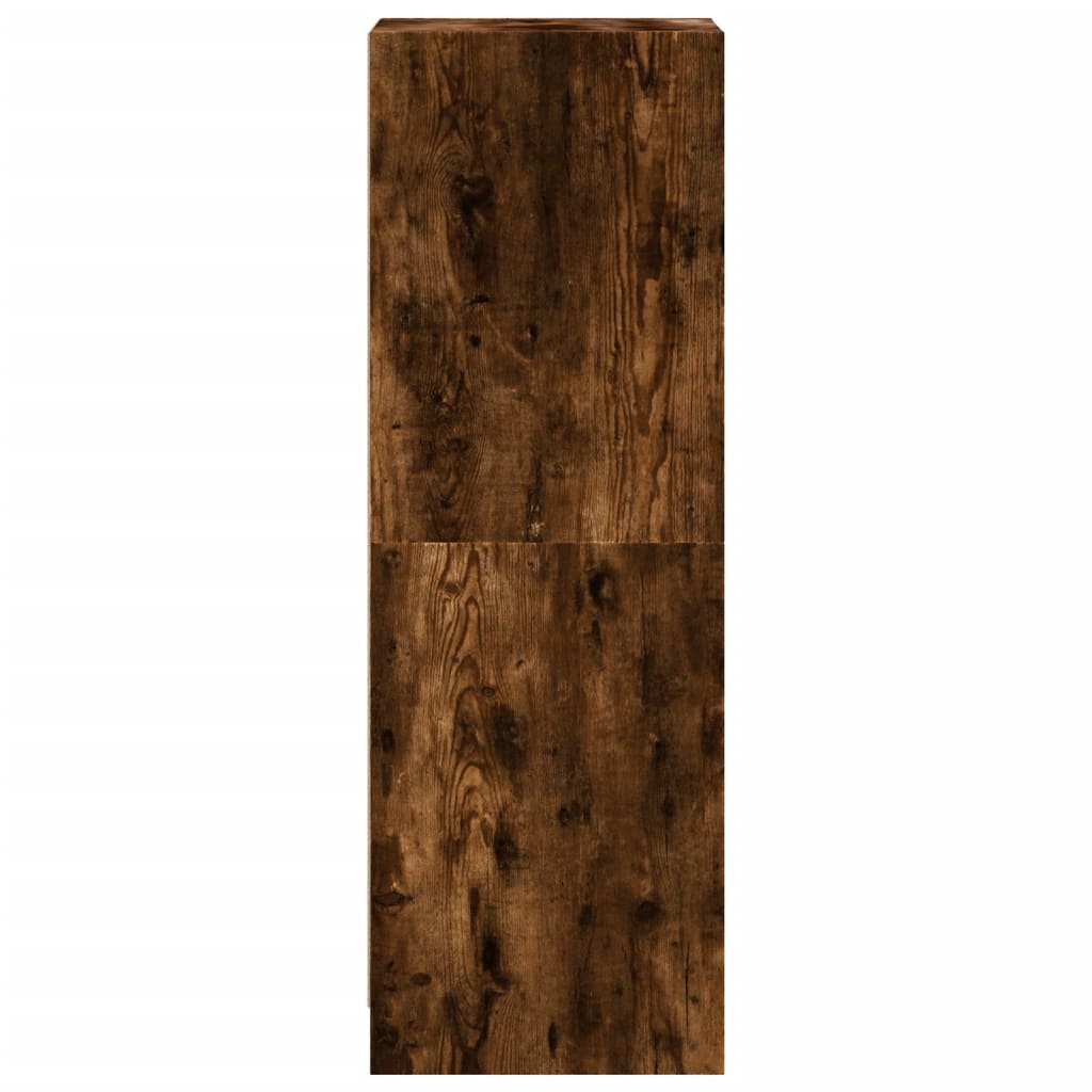 vidaXL Ντουλάπι Καπνιστή Δρυς 35x37x109 εκ. με Γυάλινες Πόρτες