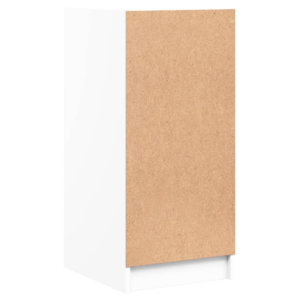 vidaXL Βοηθητικό Ντουλάπι Λευκό 35x37x75,5 εκ. με Γυάλινες Πόρτες