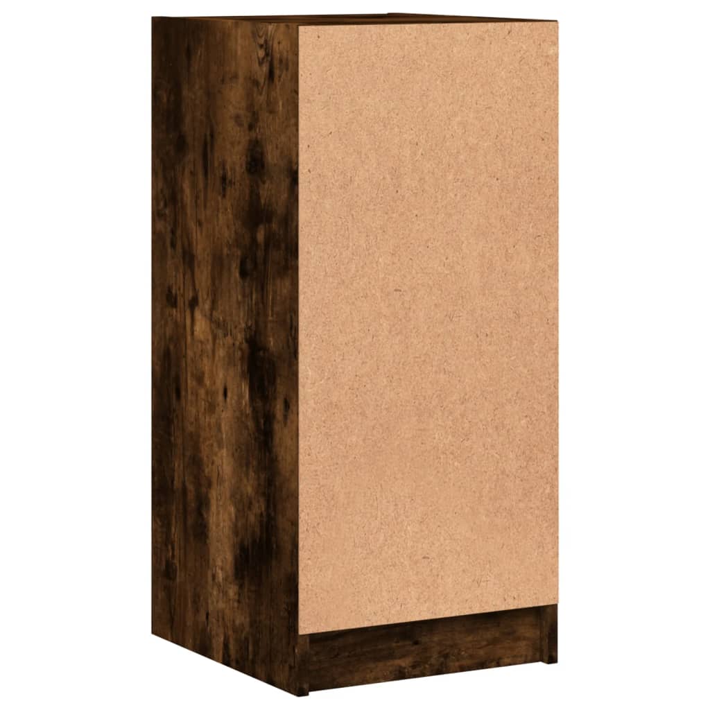 vidaXL Βοηθητικό Ντουλάπι Καπνιστή Δρυς 35x37x75,5 εκ. Γυάλινες Πόρτες