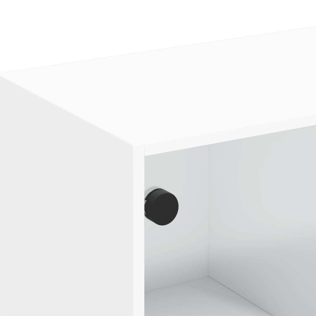 vidaXL Έπιπλο Τηλεόρασης Λευκό 102x37x42 εκ. με Γυάλινες Πόρτες