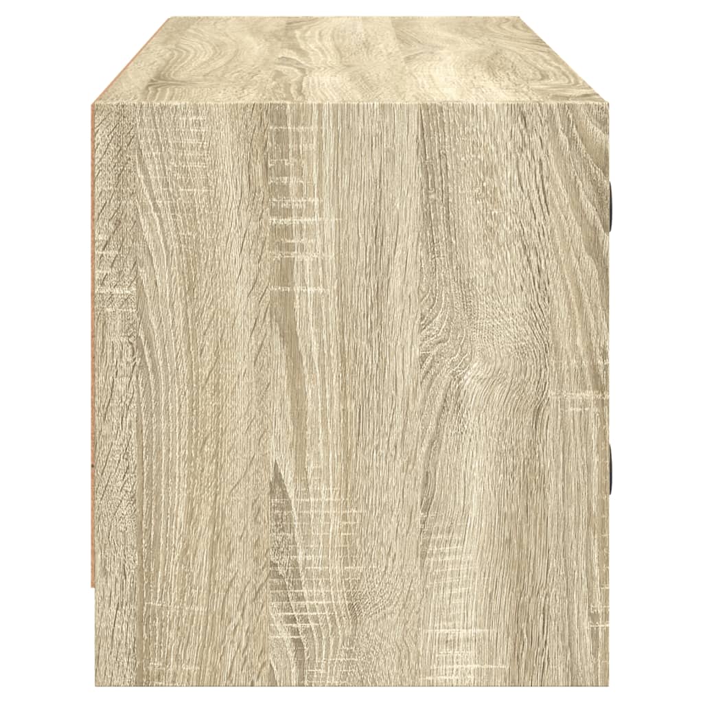 vidaXL Έπιπλο Τηλεόρασης Sonoma Δρυς 102x37x42 εκ. με Γυάλινες Πόρτες