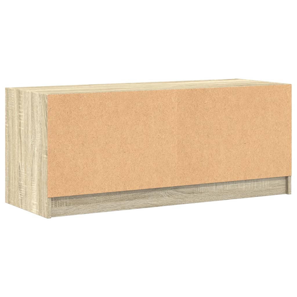 vidaXL Έπιπλο Τηλεόρασης Sonoma Δρυς 102x37x42 εκ. με Γυάλινες Πόρτες