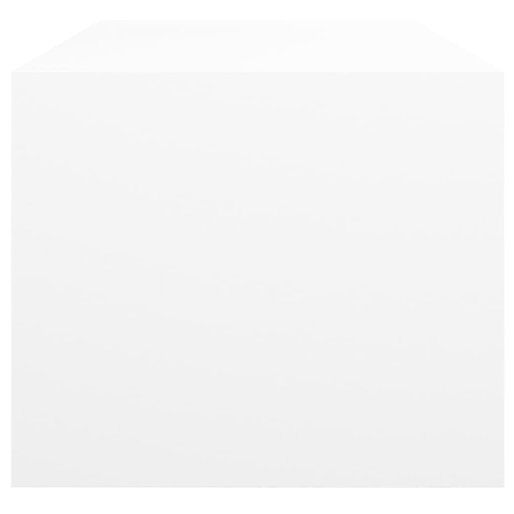 vidaXL Τραπεζάκι Σαλονιού Λευκό 102x50x42 εκ. με Γυάλινες Πόρτες